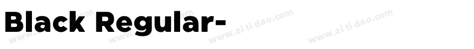 Black Regular字体转换